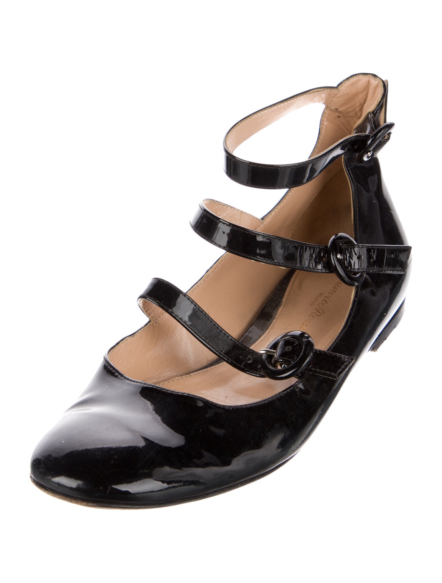 Gianvito Rossi Patent Leather Mary Jane Flats