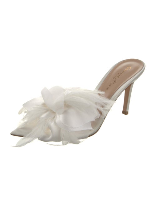 Gianvito Rossi PVC Feather Trim Slides