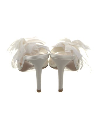 Gianvito Rossi PVC Feather Trim Slides