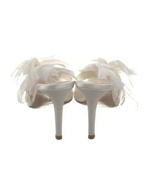Gianvito Rossi PVC Feather Trim Slides