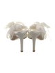 Gianvito Rossi PVC Feather Trim Slides