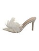 Gianvito Rossi PVC Feather Trim Slides