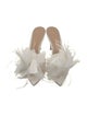 Gianvito Rossi PVC Feather Trim Slides