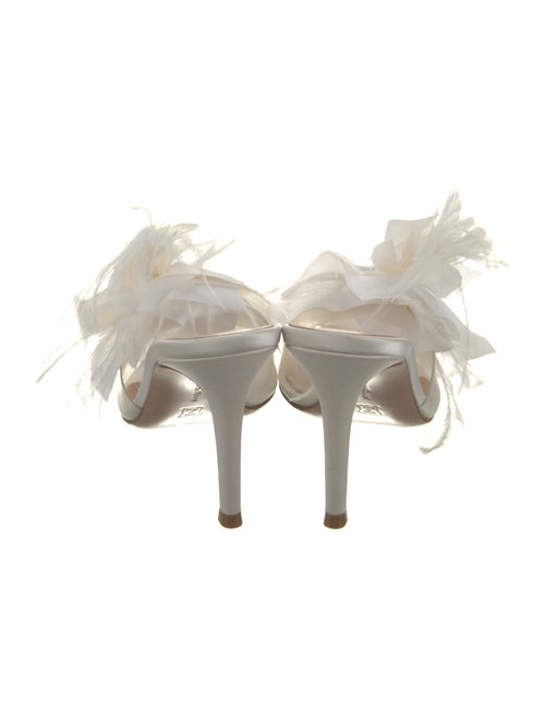 Gianvito Rossi PVC Feather Trim Slides