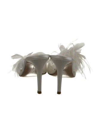 Gianvito Rossi PVC Feather Trim Slides