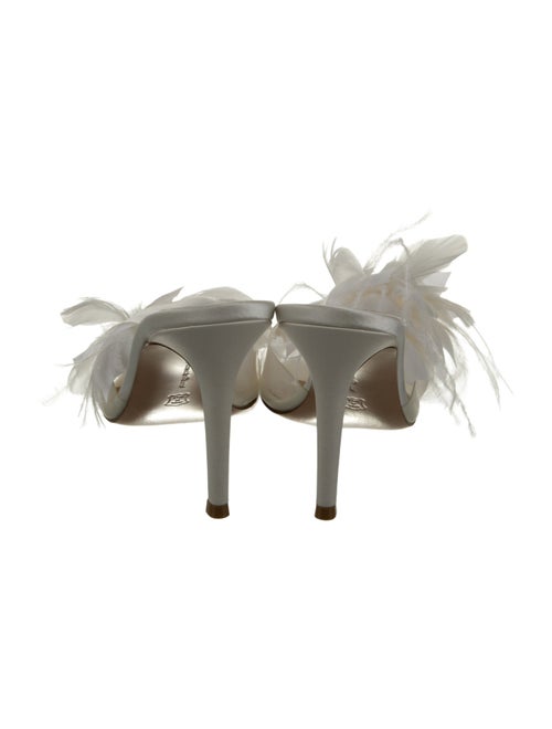 Gianvito Rossi PVC Feather Trim Slides