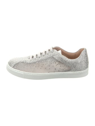 Gianvito Rossi Mesh Crystal Embellishments Sneakers