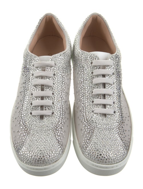 Gianvito Rossi Mesh Crystal Embellishments Sneakers