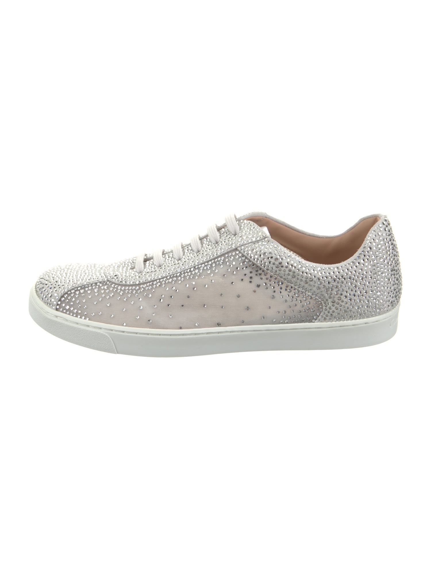Gianvito Rossi Mesh Crystal Embellishments Sneakers