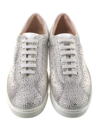Gianvito Rossi Mesh Crystal Embellishments Sneakers