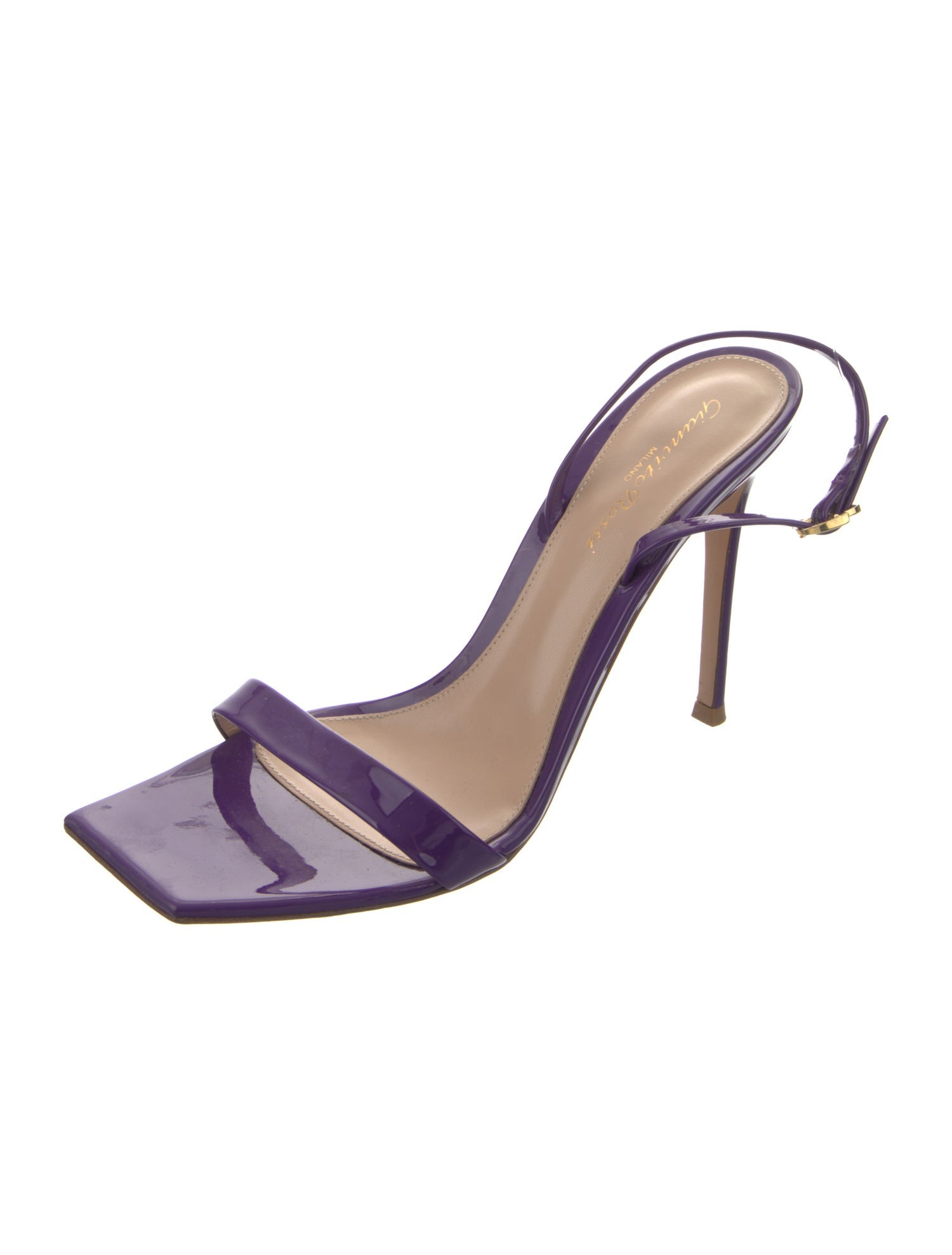 Gianvito Rossi Patent Leather Slingback Sandals