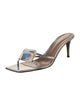 Gianvito Rossi Patent Leather Crystal Embellishments Slides