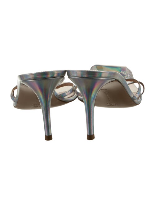 Gianvito Rossi Patent Leather Crystal Embellishments Slides