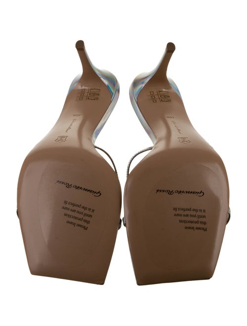 Gianvito Rossi Patent Leather Crystal Embellishments Slides