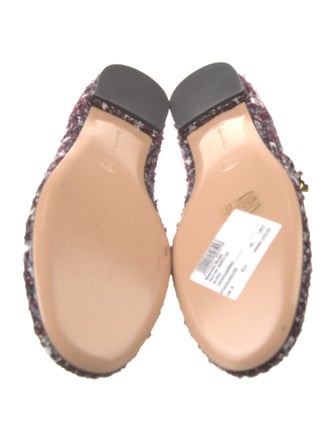 Gianvito Rossi Tweed Tweed Pattern Mary Jane Flats