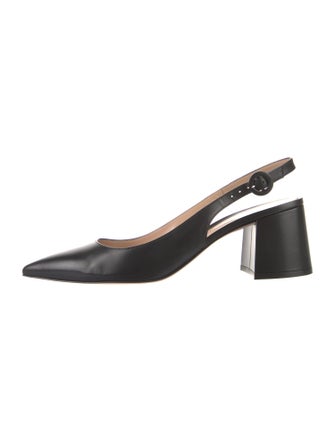 Gianvito Rossi Leather Slingback Pumps