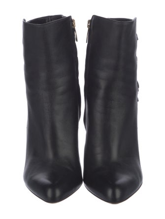 Gianvito Rossi Leather Fringe Trim Accent Lace-Up Boots