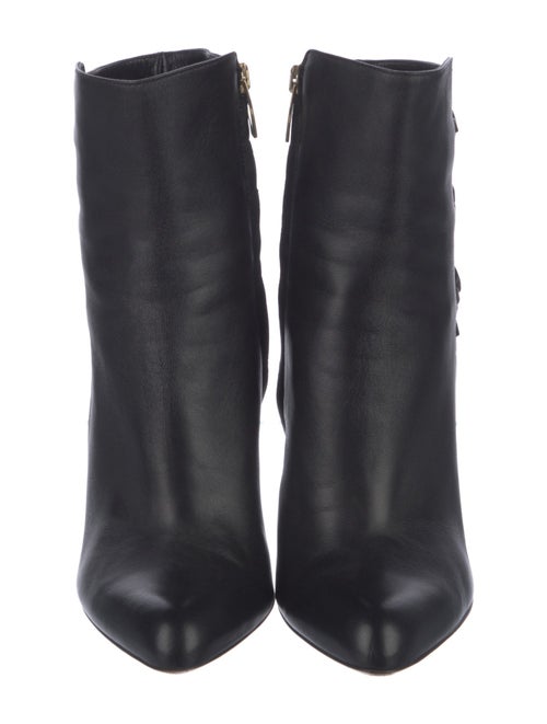 Gianvito Rossi Leather Fringe Trim Accent Lace-Up Boots