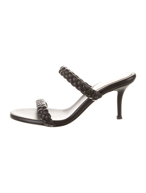 Gianvito Rossi Leather Braided Accents Slides