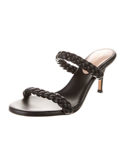 Gianvito Rossi Leather Braided Accents Slides