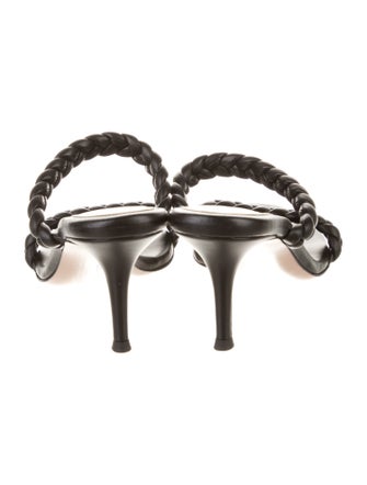 Gianvito Rossi Leather Braided Accents Slides