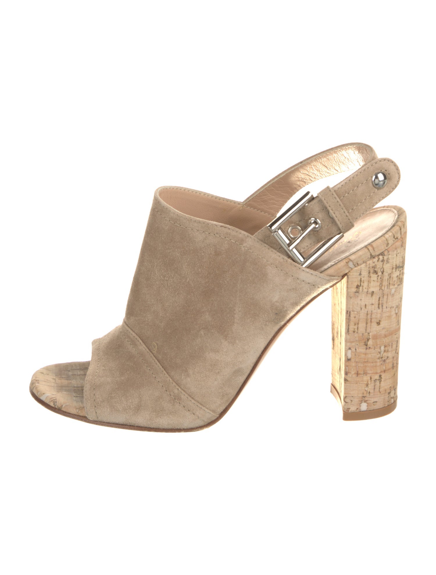 Gianvito Rossi Suede Slingback Sandals