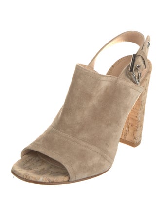 Gianvito Rossi Suede Slingback Sandals