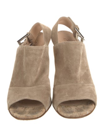 Gianvito Rossi Suede Slingback Sandals
