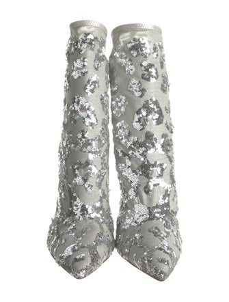 Gianvito Rossi Sequins Sequin Embellishments Lace-Up Boots