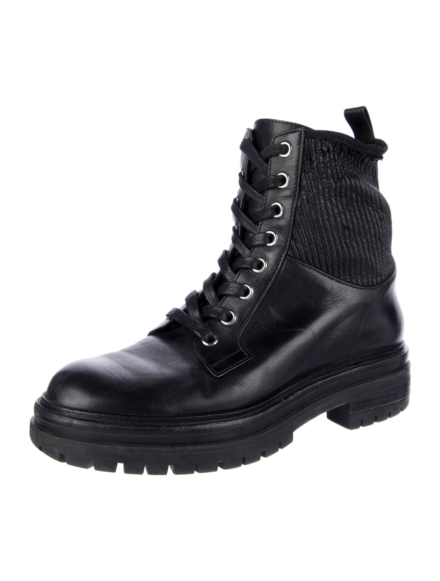 Gianvito Rossi Leather Combat Boots