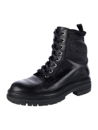 Gianvito Rossi Leather Combat Boots