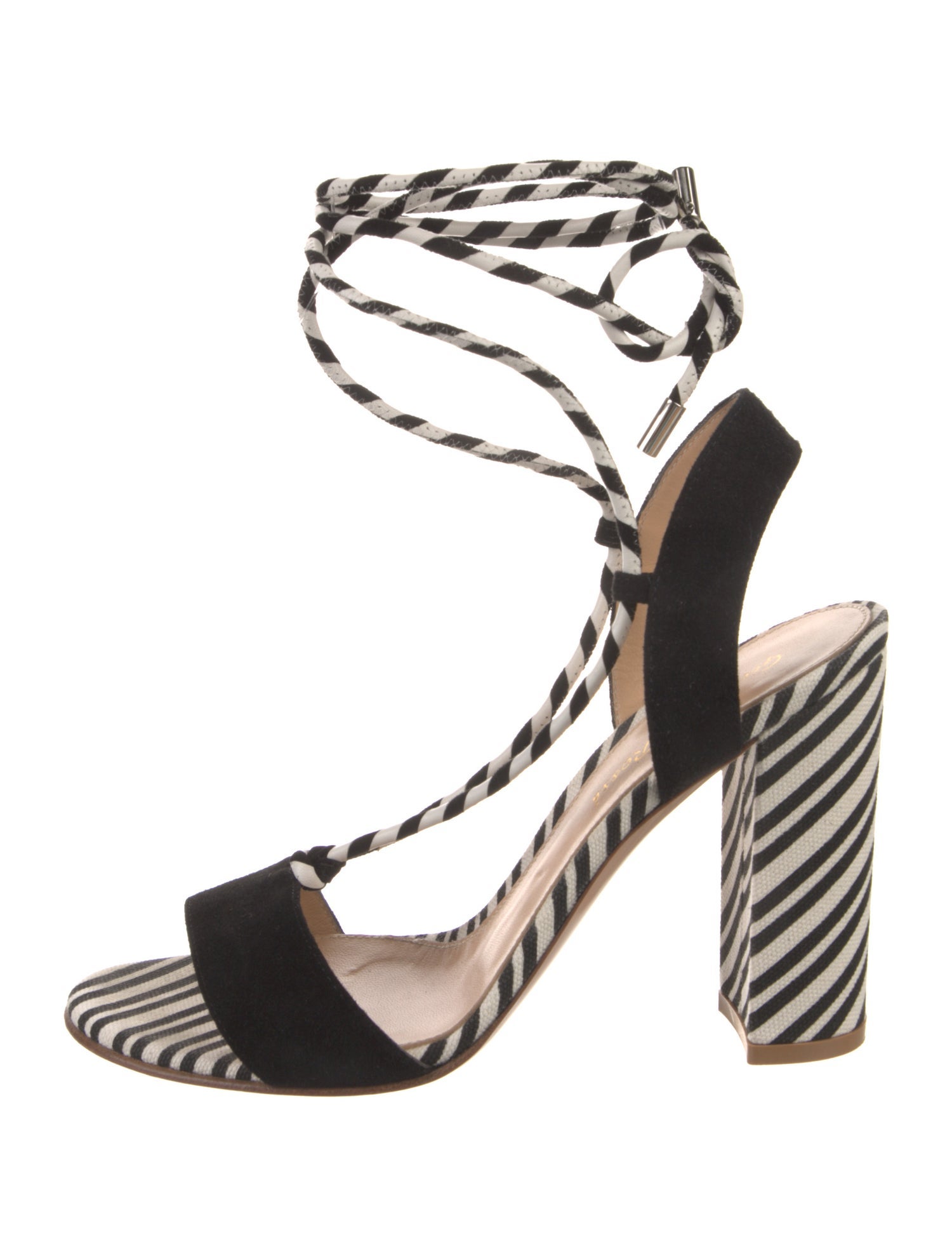 Gianvito Rossi Canvas Printed Sandals