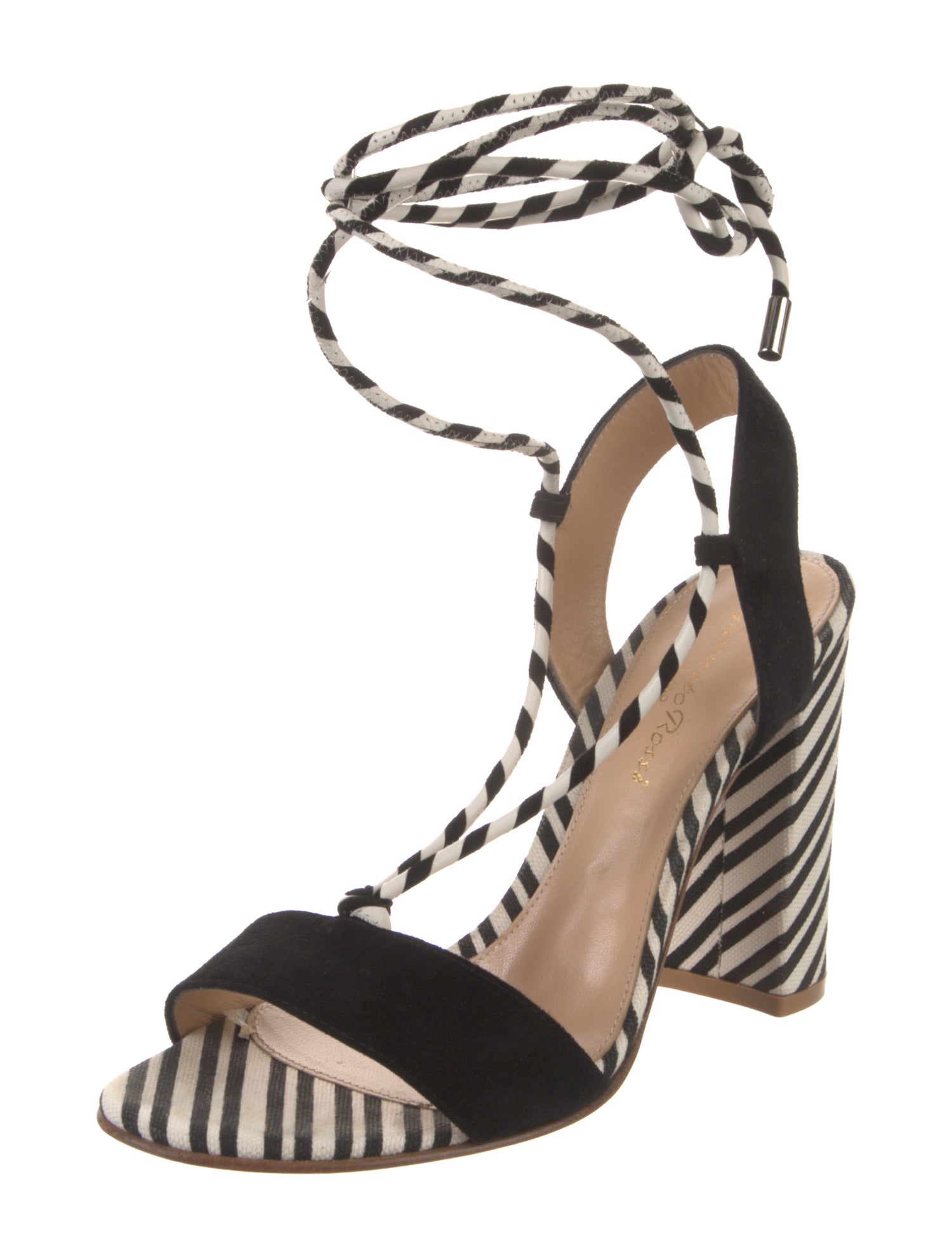 Gianvito Rossi Canvas Printed Sandals
