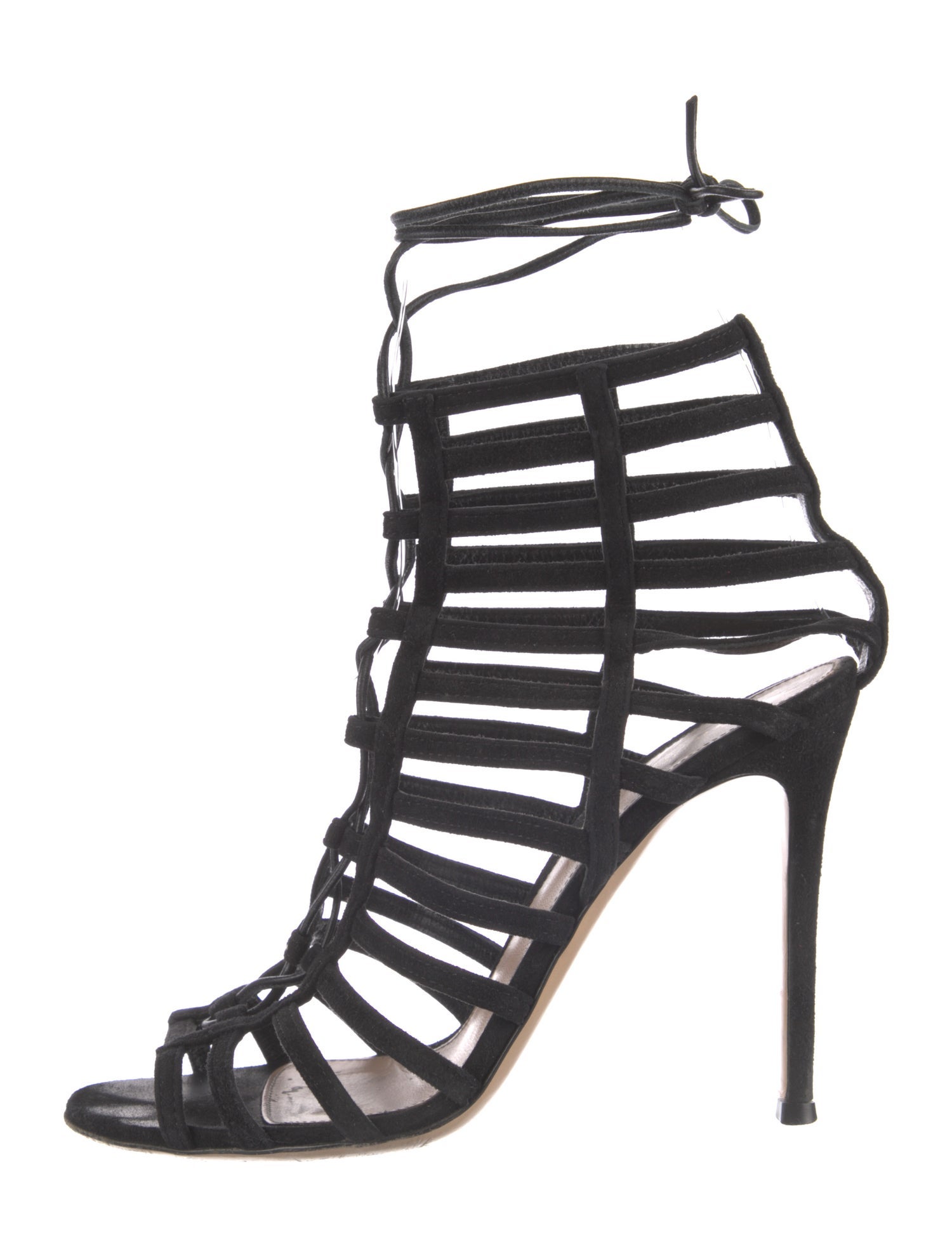Gianvito Rossi Suede Cutout Accent Gladiator Sandals