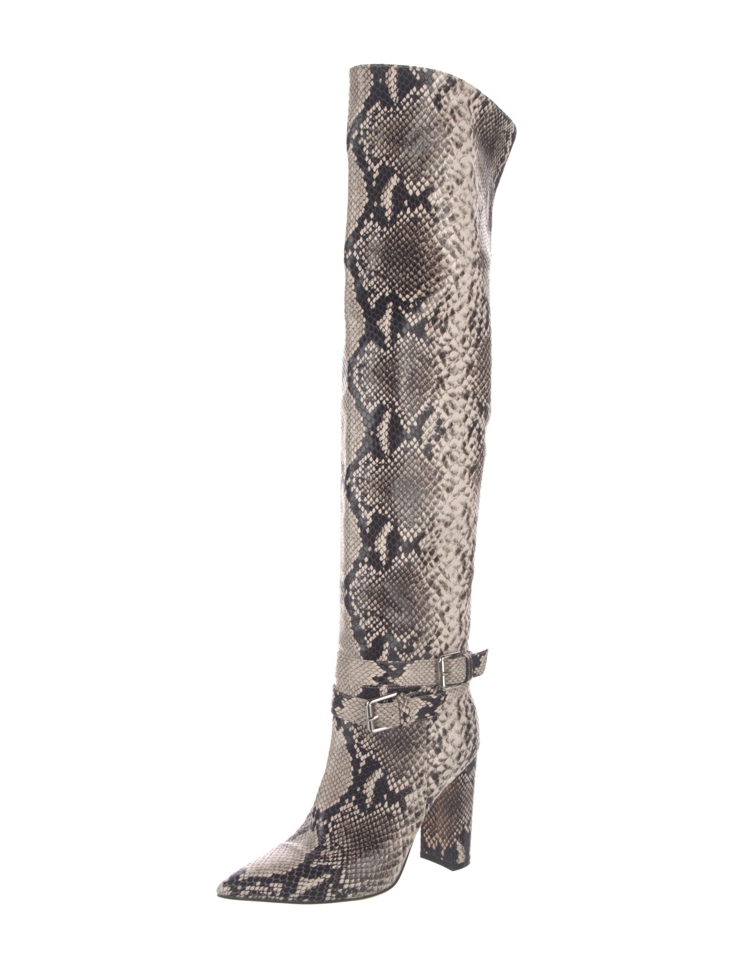 Gianvito Rossi Embossed Leather Animal Print Boots