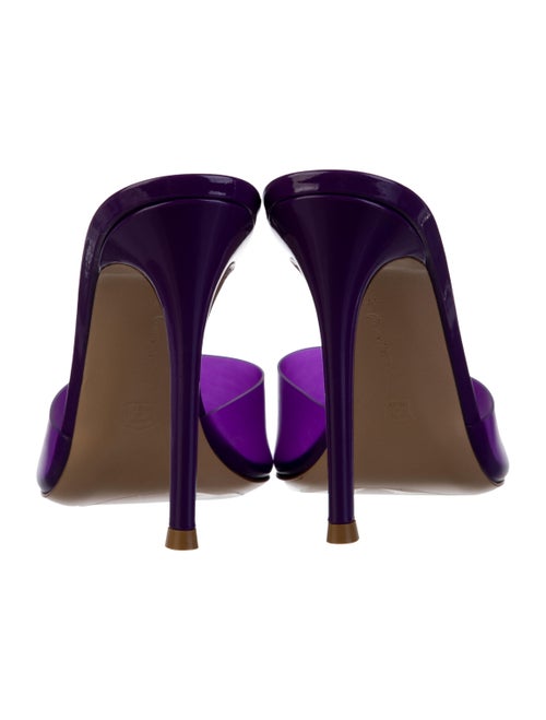 Gianvito Rossi Patent Leather Colorblock Pattern Slides