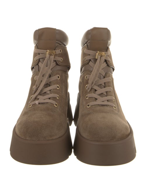 Gianvito Rossi Suede Lace-Up Boots