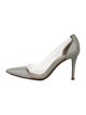 Gianvito Rossi Leather Grosgrain Trim Pumps