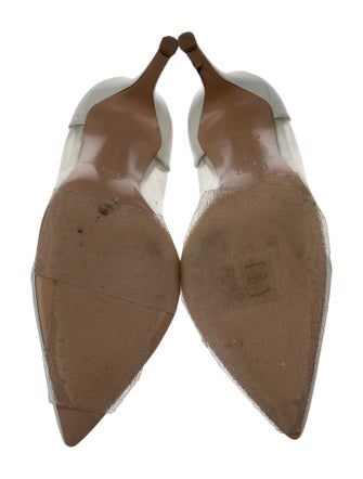 Gianvito Rossi Leather Grosgrain Trim Pumps