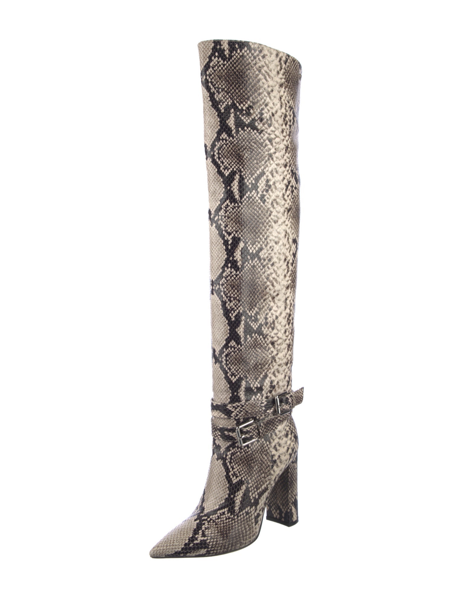 Gianvito Rossi Embossed Leather Animal Print Boots