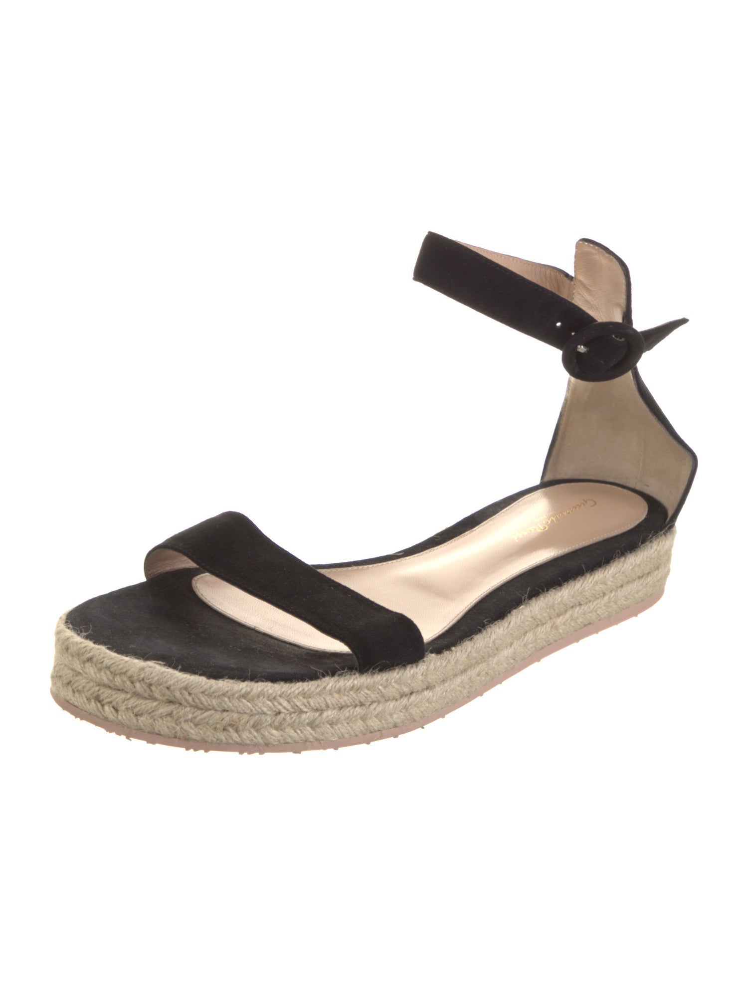 Gianvito Rossi Suede Braided Accents Espadrilles