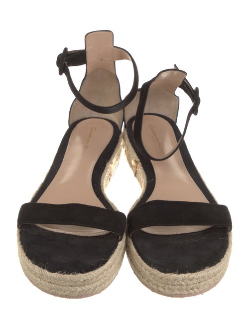 Gianvito Rossi Suede Braided Accents Espadrilles