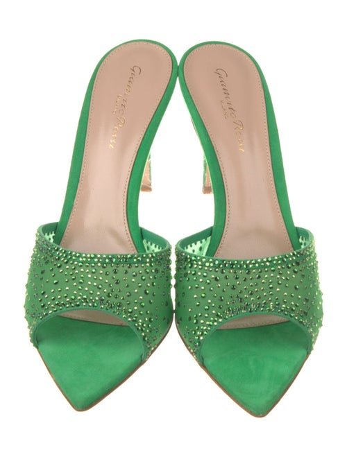 Gianvito Rossi Mesh Crystal Embellishments Slides