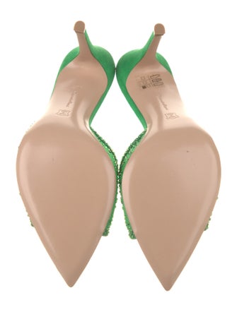 Gianvito Rossi Mesh Crystal Embellishments Slides