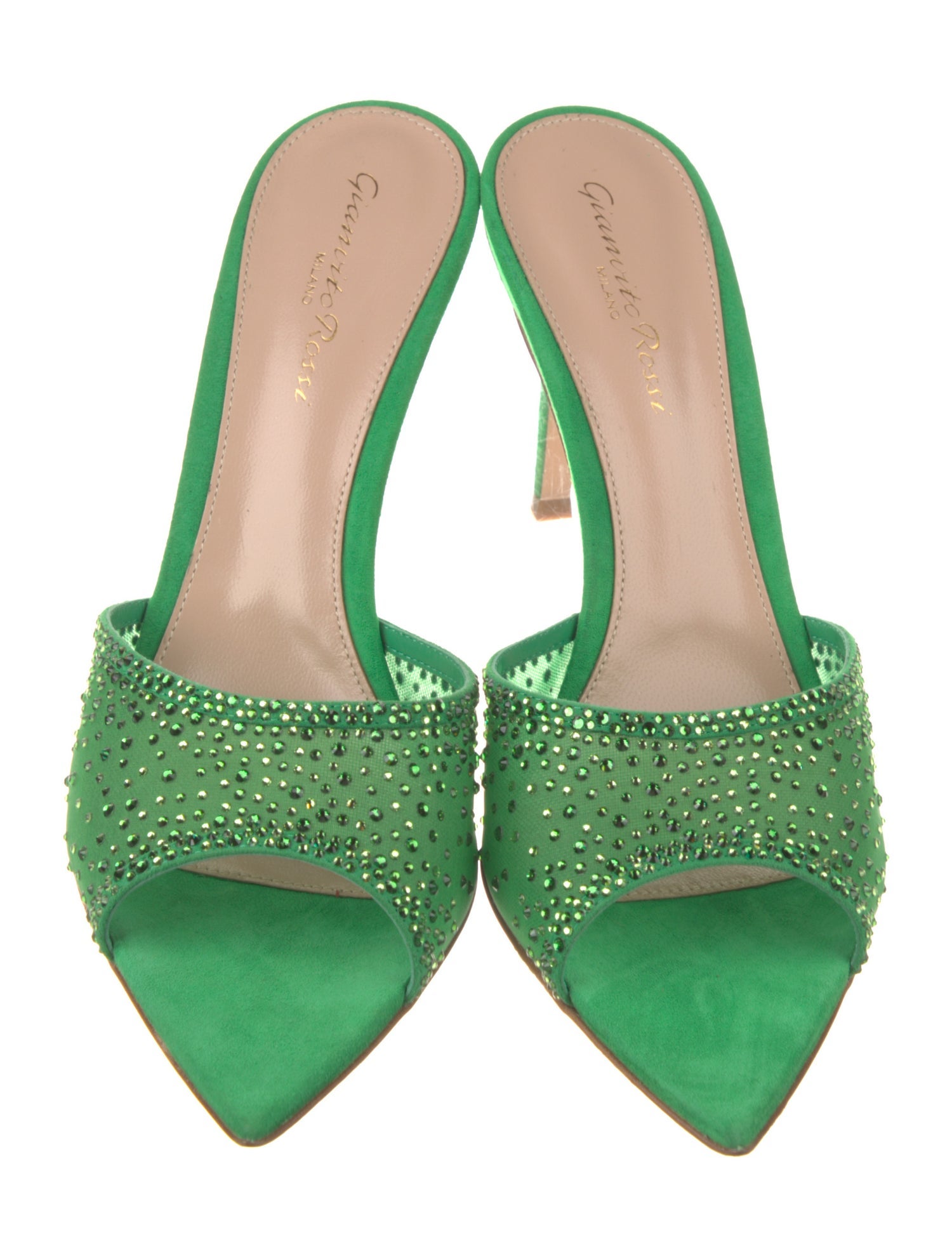 Gianvito Rossi Mesh Printed Slides