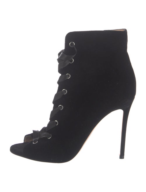 Gianvito Rossi Velvet Lace-Up Boots