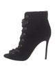 Gianvito Rossi Velvet Lace-Up Boots