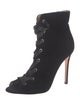 Gianvito Rossi Velvet Lace-Up Boots