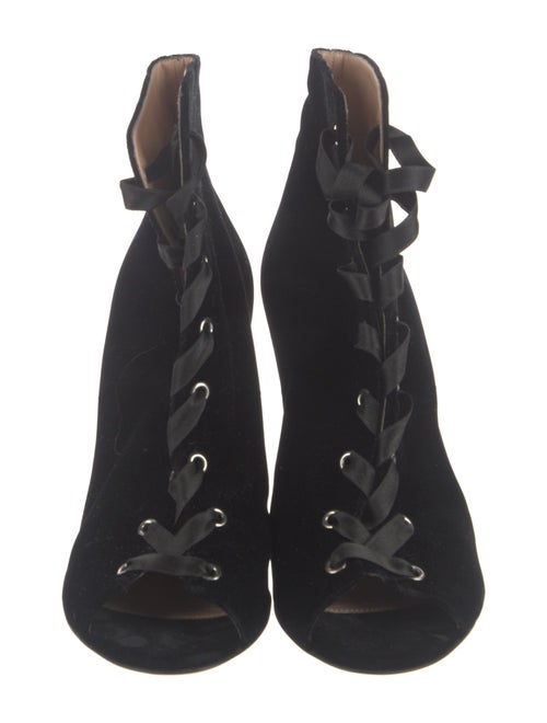 Gianvito Rossi Velvet Lace-Up Boots