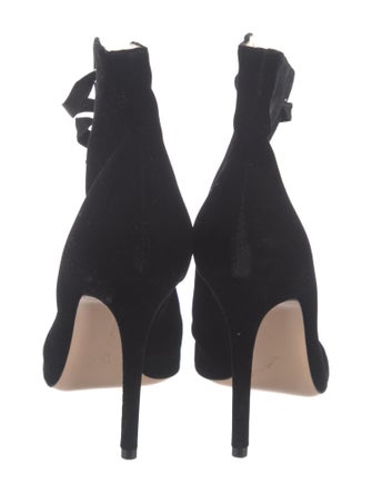 Gianvito Rossi Velvet Lace-Up Boots